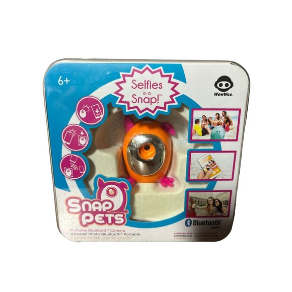 Snap Pets Selfies in a Snap! Portable Bluetooth Camera WowWee Peach Dog - Picture 1 of 4
